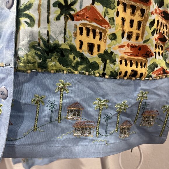 Weekend‎ Clothes Line Hawaiian Shirt L Princess Cruise 2pc Pants XL Beads - Picture 2 of 16